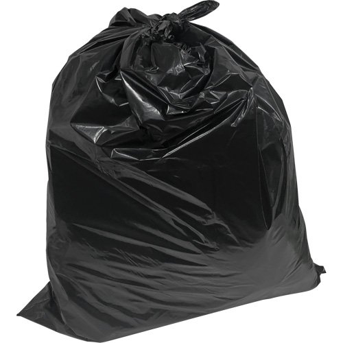 Industrial Garbage Bags, Regular, 30" W x 38" L, 0.7 mils, Black, Open Top
