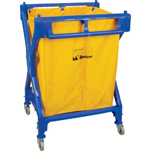 Laundry Cart, Plastic, 25-3/8" W x 25" D x 38-1/2" H, 33 lbs. Capacity