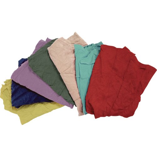 Recycled Material Wiping Rags, Fleece, Mix Colours, 25 lbs.