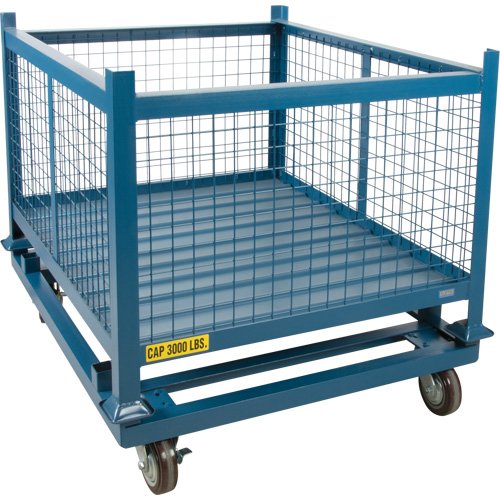 Dolly for Stacking Container, 48.5" W x 40-1/2" D x 10" H, 3000 lbs. Capacity