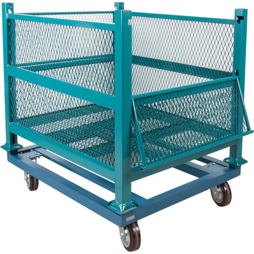 Dolly for Open Mesh Container, 40.5" W x 34-1/2" D x 10" H, 3000 lbs. Capacity
