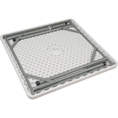 Folding Table, Square, 34" L x 34" W, Polyethylene, White
