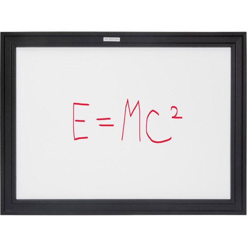 Black MDF Frame Whiteboard, Dry-Erase/Magnetic, 24" W x 18" H