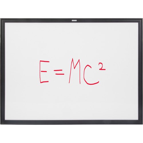 Black MDF Frame Whiteboard, Dry-Erase/Magnetic, 48" W x 36" H