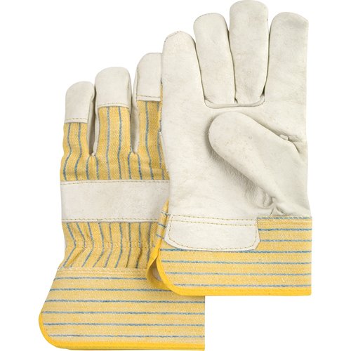 Standard-Duty Dry-Palm Fitters Gloves, X-Large, Grain Cowhide Palm, Cotton Inner Lining