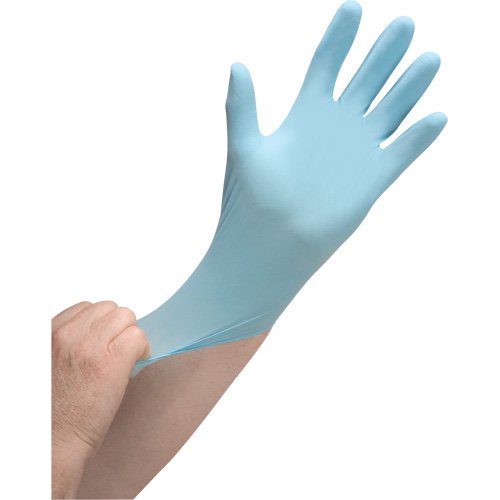 Puncture-Resistant Medical-Grade Disposable Gloves, 2X-Large, Nitrile, 4.5-mil, Powder-Free, Blue, Class 2