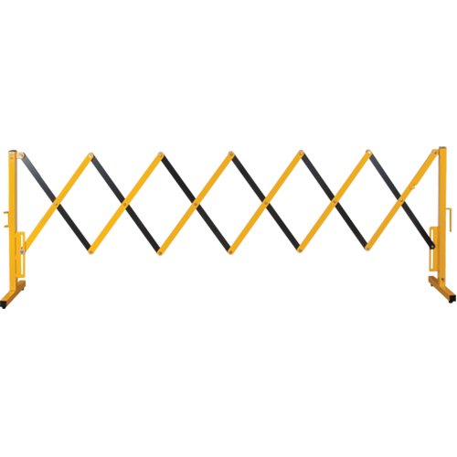 Expandable Barrier, 37" H x 11' L, Black/Yellow