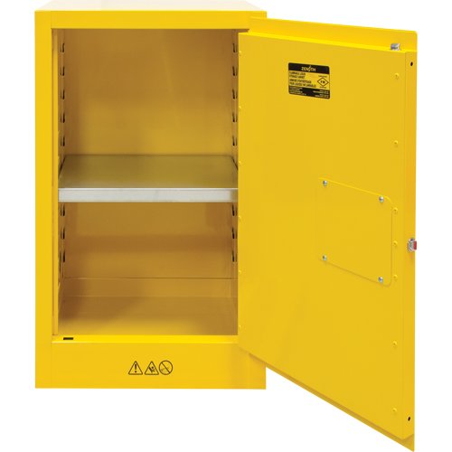 Flammable Storage Cabinet, 12 gal., 1 Door, 23" W x 35" H x 18" D