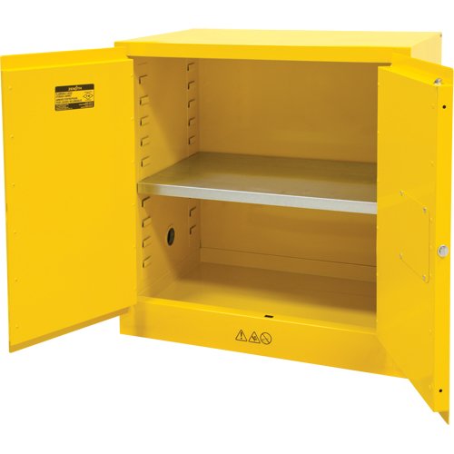 Flammable Storage Cabinet, 22 gal., 2 Door, 35" W x 35" H x 22" D