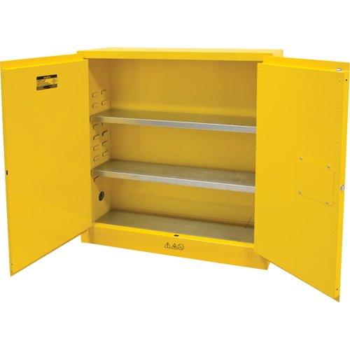 Flammable Storage Cabinet, 24 gal., 2 Door, 43" W x 44" H x 12" D