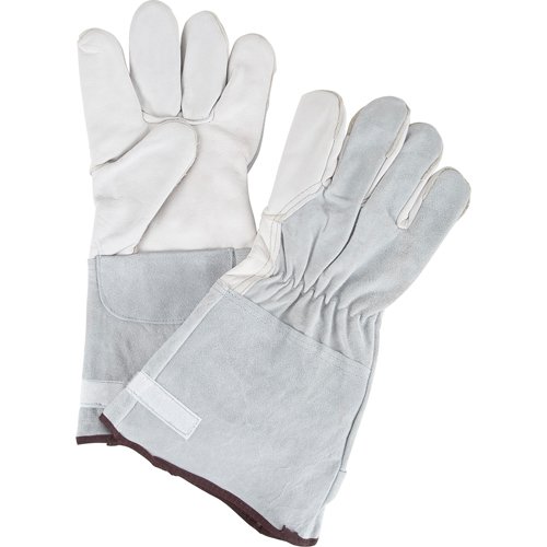 Standard-Duty Snug Wrist Work Gloves, X-Large, Goat Grain Palm