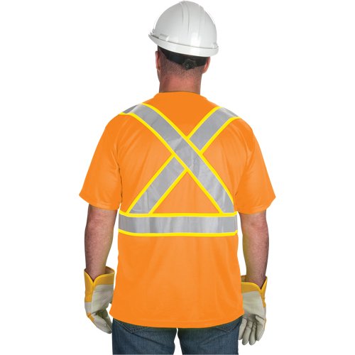 CSA Compliant T-Shirt, Polyester, Medium, Orange
