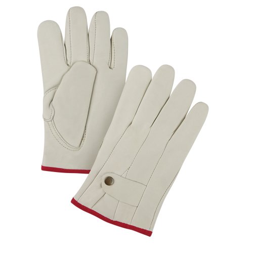 Premiun Winter-Lined Ropers Gloves, Small, Grain Cowhide Palm, Fleece Inner Lining