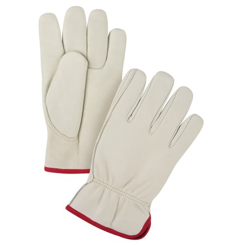 Premium Winter-Lined Driver's Gloves, Small, Grain Cowhide Palm, Fleece Inner Lining