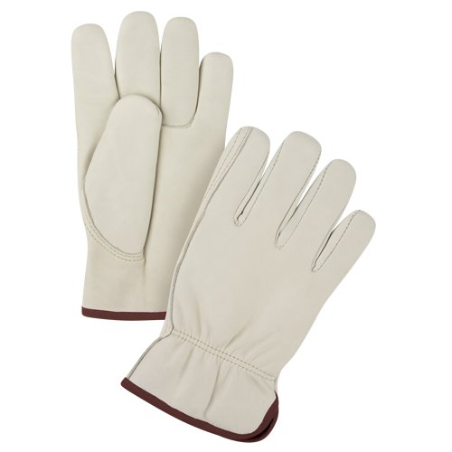 Premium Winter-Lined Driver's Gloves, Large, Grain Cowhide Palm, Fleece Inner Lining