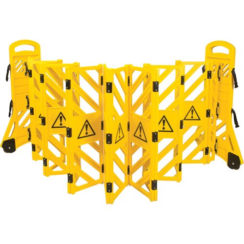 Portable Mobile Barrier, 40" H x 13' L, Yellow