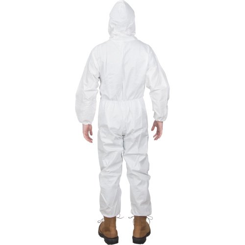 Premium Hooded Coveralls, Medium, White, Microporous