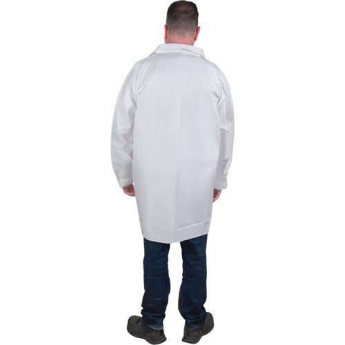 Protective Lab Coat, Microporous, White, 4X-Large