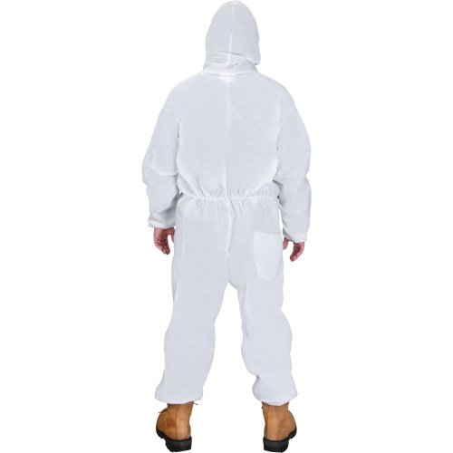 Hooded Coveralls, 2X-Large, White, SMS