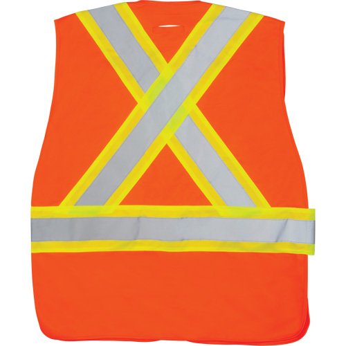 CSA-Compliant High-Visibility Surveyor Vest, High Visibility Orange, 2X-Large, Polyester, CSA Z96 Class 2 - Level 2