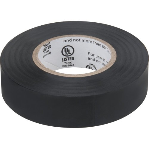 Electrical Tape, 19 mm (3/4") x 18 M (60'), Black, 7 mils