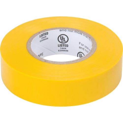 Electrical Tape, 19 mm (3/4") x 18 M (60'), Yellow, 7 mils